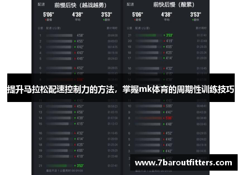 提升马拉松配速控制力的方法，掌握mk体育的周期性训练技巧